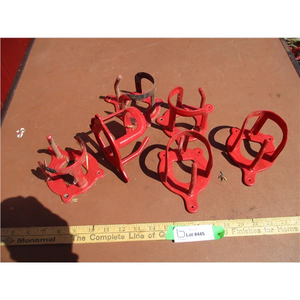 (6) Red Bridle Hooks