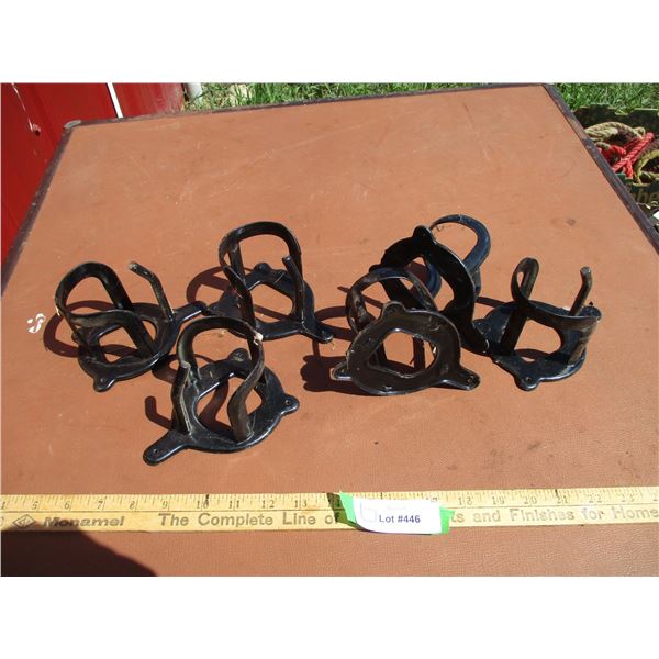 (6) Black Bridle Hooks