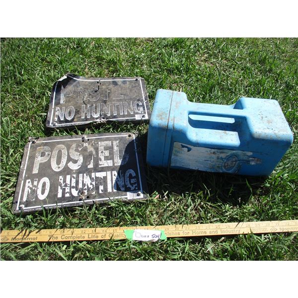 Traction Cables, No Hunting Signs