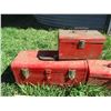 Image 2 : (3) Red Metal Tool Boxes