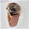 Image 2 : Rolex Zebra Pave Rose Gold Genuine Alligator Leather Wristwatch