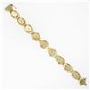 Image 6 : Vintage 14k Gold Florentine Etched Diamond Star Link Bracelet w/ Braided Frame