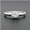 Image 2 : Vintage 14k White Gold 0.32 ctw Illusion Prong Diamond Solitaire Engagement Ring