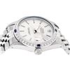 Image 3 : Rolex Mens Stainless Steel Silver Index Diamond & Sapphire 36MM Datejust Wristwa