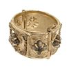 Image 3 : Chanel Gold-tone Calfskin & Labradorite CC Wide Cuff Bangle
