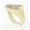 Image 9 : Vintage 18K Yellow Gold 1.40 ctw Graduated Marquise & Round Cut Diamond Band Rin