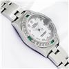 Image 5 : Rolex Ladies Quickset White Roman Diamond & Emerald Datejust Wristwatch