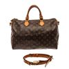Image 1 : Louis Vuitton Bandouliere Speedy Boston Bag Brown Coated Canvas