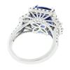 Image 4 : 5.56 ctw Tanzanite and 1.42 ctw Diamond 18KT White Gold Ring