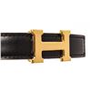 Image 6 : Hermes Black and Brown Leather Mini Constact Belt