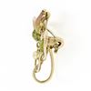 Image 5 : Antique Art Nouveau 14k Gold Seed Pearl Enamel Dual Swan Floral Open Brooch Pin