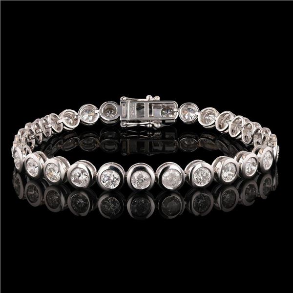 7.44 ctw Diamond 14K White Gold Tennis Bracelet