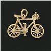 Image 2 : Vintage 9K Yellow Gold Bicycle With Functional Wheels Collectible Charm Pendant