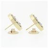 Image 5 : Vintage 18k Gold 2.75 ctw Floating Star Kite Cut Diamond Round Open Stud Earring