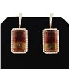 Image 1 : 45.08 ctw Tourmaline and 2.61 ctw Diamond 14K Yellow Gold Earrings