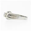 Image 5 : Antique Art Deco Engraved 18k White Gold 0.32 ctw Mine Cut Diamond Solitaire Rin