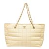 Image 1 : Chanel Chocolate Bar Tote Ivory Patent Leather