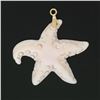 Image 2 : Vintage 14k Gold Bail Carved Mother of Pearl Starfish Collectible Charm Pendant