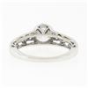 Image 7 : Parade 18k White Gold Bezel Set .87 ctw Diamond Solitaire Milgrain Open Work Rin