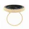 Image 7 : Antique Victorian 14K Gold Black Onyx Carved Intaglio Male Round Platter Ring