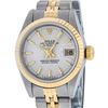 Image 1 : Rolex Ladies 2 Tone Yellow Gold & Stainless Steel Silver Index Tapestry Wristwat
