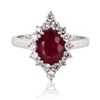 Image 1 : 2.18 ctw Ruby and 0.54 ctw Diamond Platinum Ring