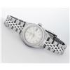 Image 3 : Rolex Ladies Stainless Steel Silver Index 26MM Quickset Datejust Wristwatch