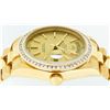 Image 4 : Rolex Mens Quickset 18K Yellow Gold Princess Cut Diamond Bezel Day Date Presiden