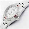 Image 5 : Rolex Ladies Quickset White Roman Diamond & Ruby Datejust Wristwatch