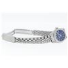 Image 4 : Rolex Ladies Stainless Steel Quickset Factory Blue Index Datejust Wristwatch