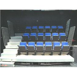 Collapsible Stadium Seating:  Hydraulics for moving on all need servicing.  Last servicing was 1986.