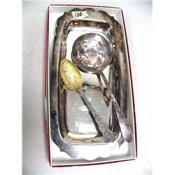 sterling silver collector spoon with Indian chief handle and corn from Chattanooga Lake, NY gold was