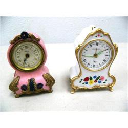 2 small musical clocks one from Germany and one from Switzerland made of plastic (16)