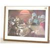 Image 2 : frame print of dogs playing cards one called "Pinched with Four Aces" and other "Waterloo" (16)