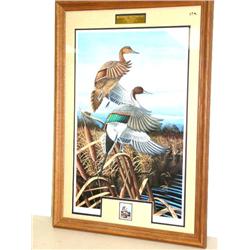CHOICE of 4 Stamp and Prints:   a) 1992 North American Waterfowl collector's series stamp and print 