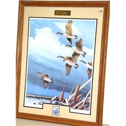 CHOICE of 4 Stamp and Prints:    d)  1992 North Am Waterfowl collector's print and stamp #440 of 500