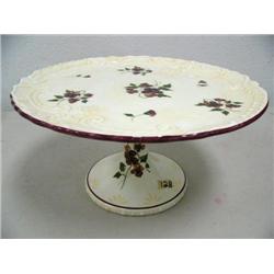 large cake plate with painted pansies (16)