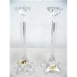 pair of crystal candle sticks (16)