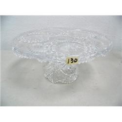 pressed glass cake stand with bird design (16)