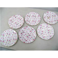 lot of 6 sandwich plates: pattern is Rosina (16)