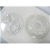 Image 1 : 2 pressed glass cake plates (16)