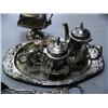 Image 2 : silver plated child's tea set, sugar bowl, pair of tongs (16)