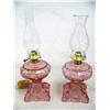 Image 1 : pair of pink glass lamps (16)