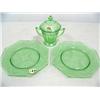 Image 1 : 3 pieces of green depression glass (16)