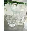 Image 5 : pressed glass punch bowl with 8 cups, water jug, vase (16)