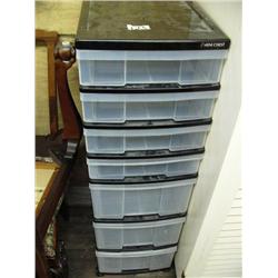 set of plastic bins  (16)