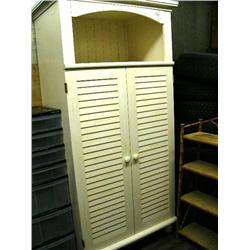 white washed stereo TV cabinet  (16)