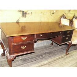 modern ball and claw foot Chippendale style desk  (16)