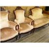 Image 2 : 3 piece Eastlake walnut settee 2 side chairs  (16)