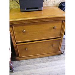 cherry wood finish two-drawer file cabinet  (16)